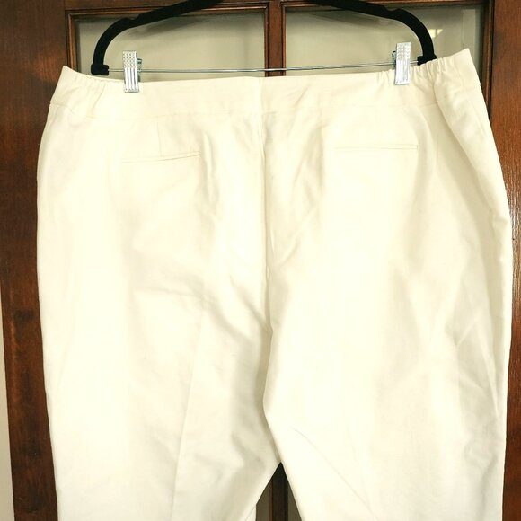 Anne Klein White Classic Minimalist Ankle Dress Pants Sz. 18W & 20W - Picture 5 of 15